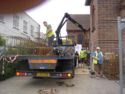 Delivery of the Foundation's steelwork