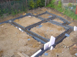 Foundations ready for infill