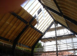 Rafters & partial roof cover